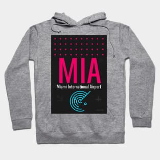 MIA MIAMI BEACH airport tag Hoodie